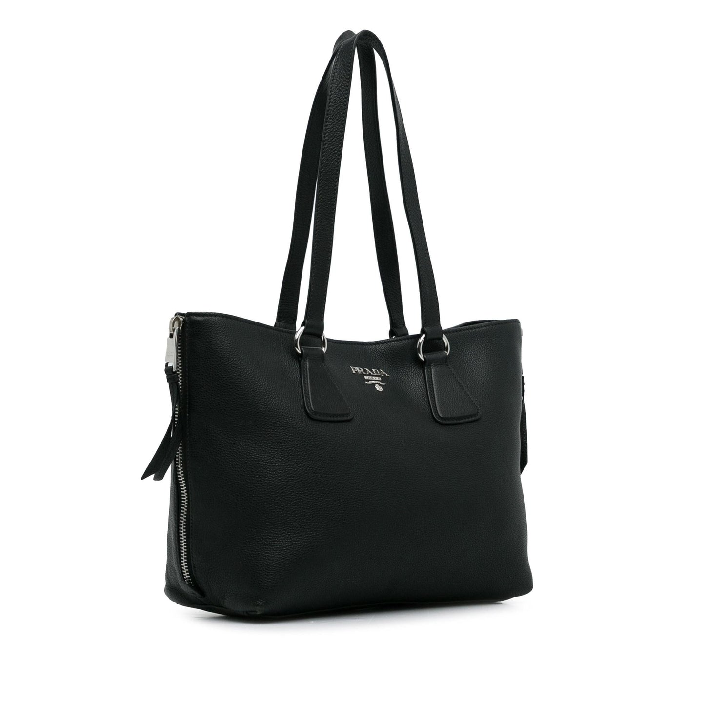Prada Daino Side Tote Shg G8Allr Vitello Zip Tote Bag