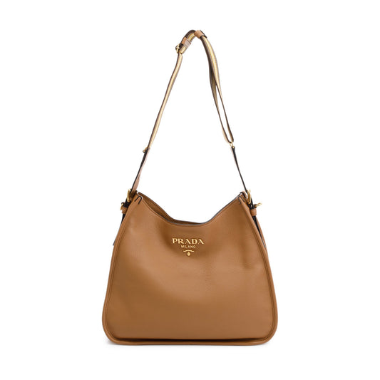 Prada Vitello Daino Soft Hobo Bag Travel Bag