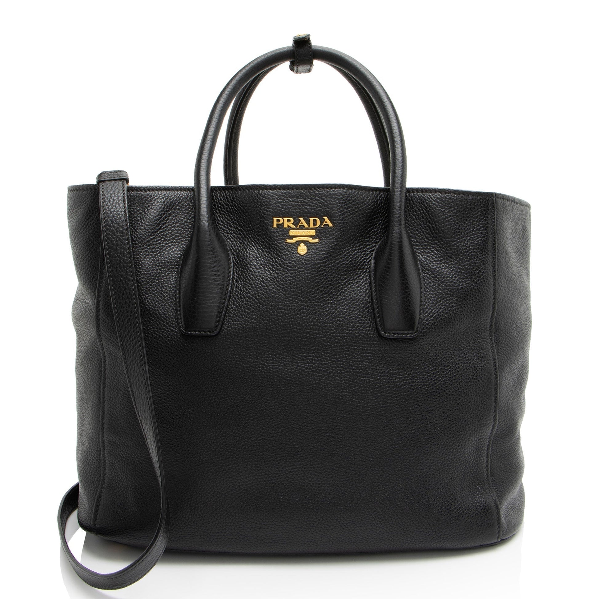Prada Daino Open Tote Vitello Large Tote Bag