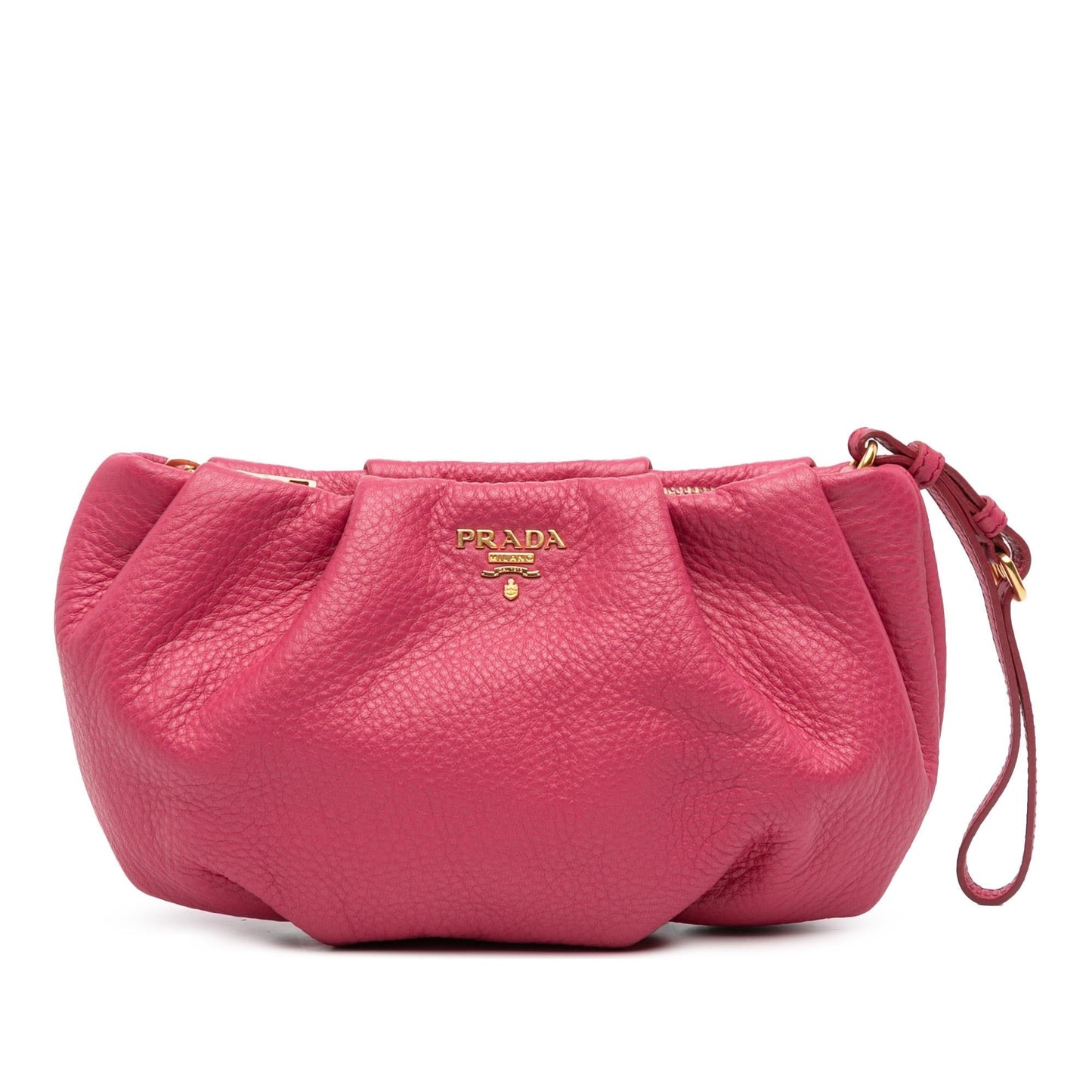 Prada Daino Wristlet Clutch Vitello Clutch Bag