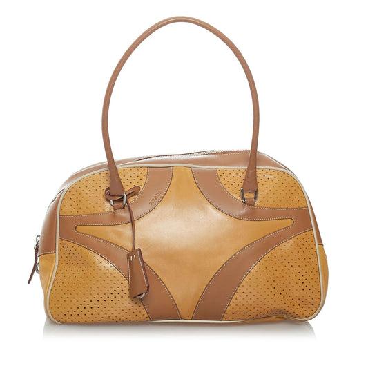 Prada Drive Handbag Shg Vitello Satchel Bag