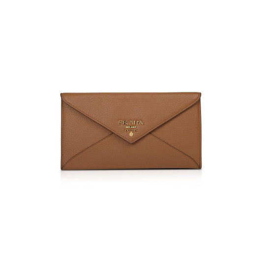 Prada Vitello Grain Envelope Clutch Handbag Leather Clutch Bag