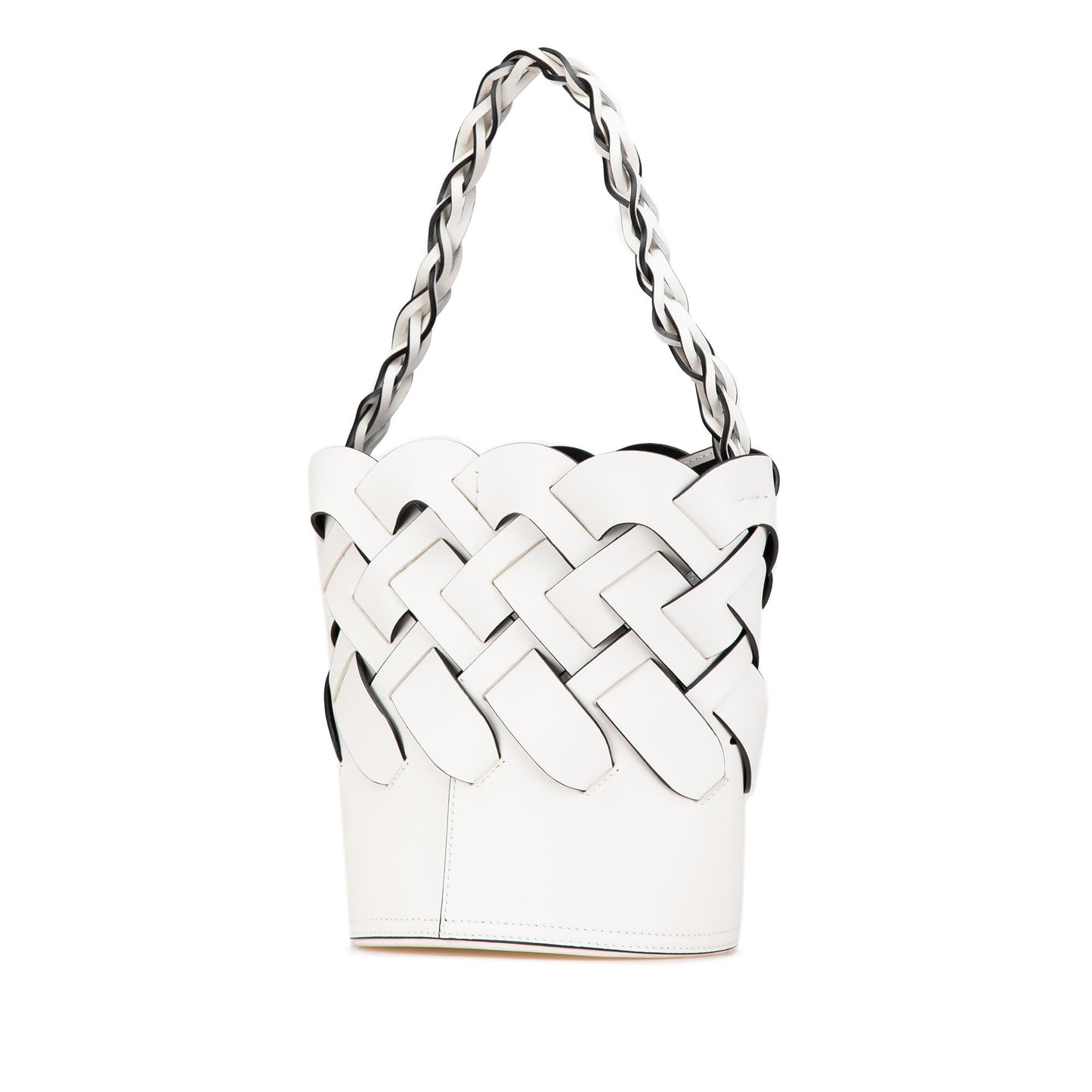 Prada Intreccio Tress Bag Vitello Bucket Shoulder Bag