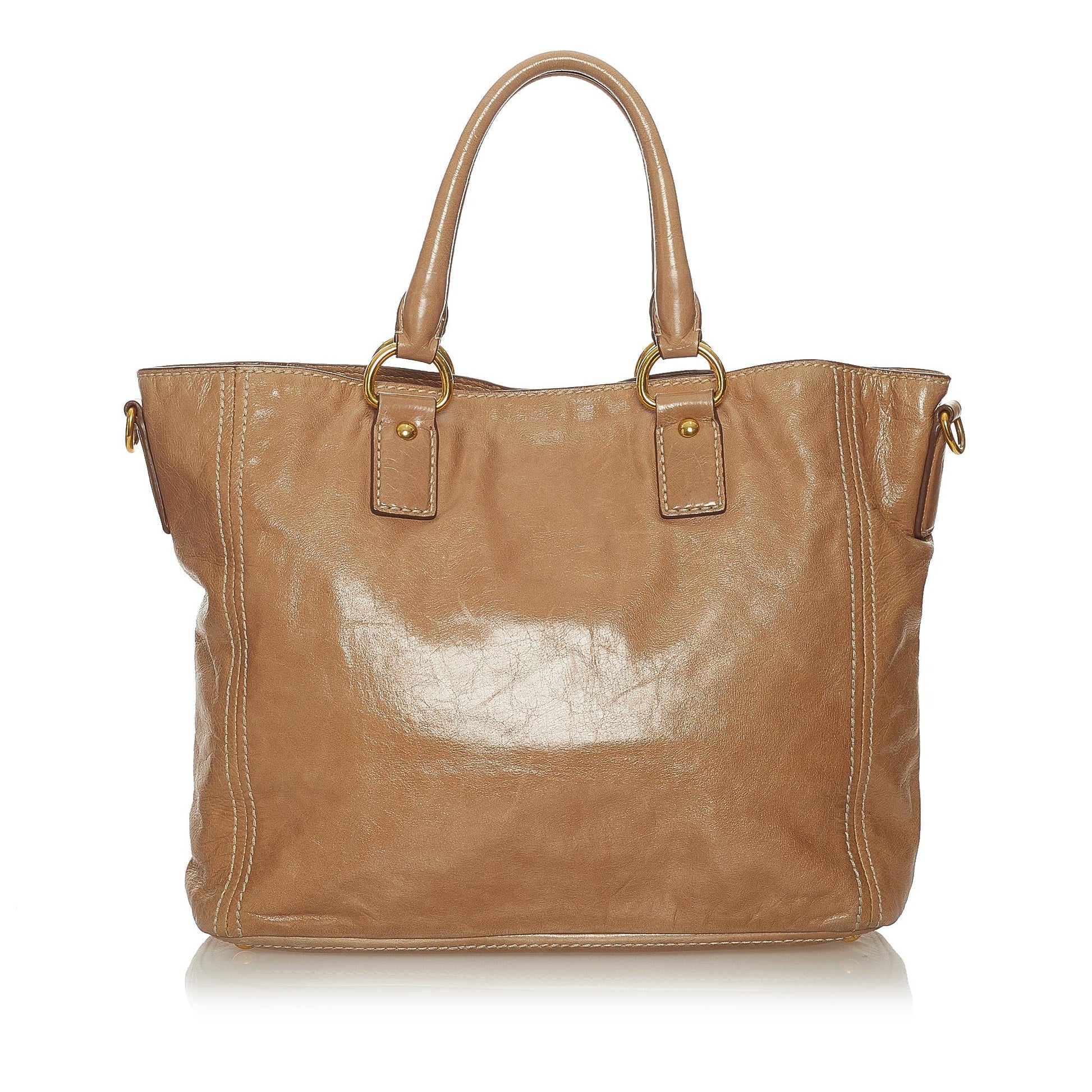 Prada Lux Satchel Shg Leather Vitello Satchel Bag