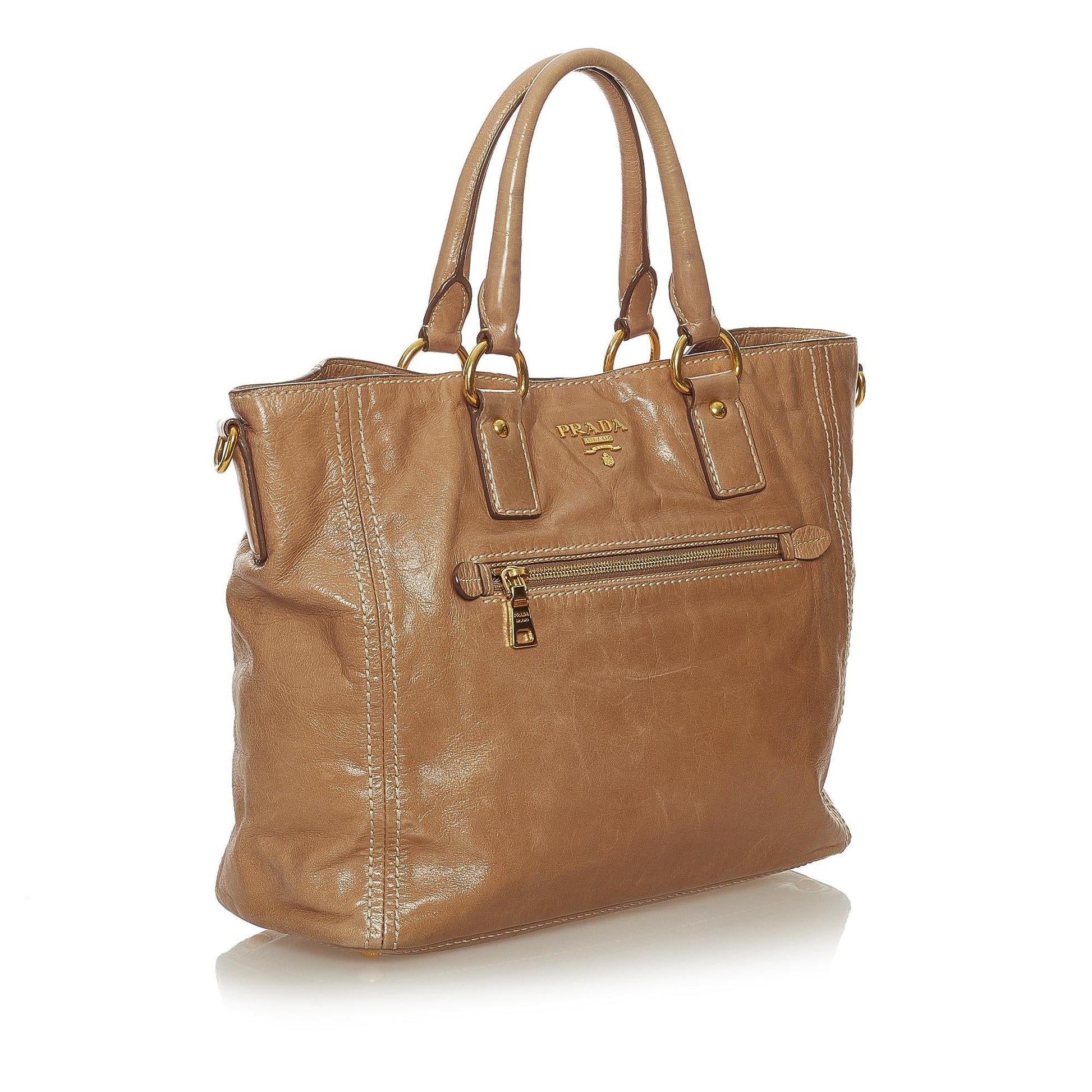 Prada Lux Satchel Shg Leather Vitello Satchel Bag