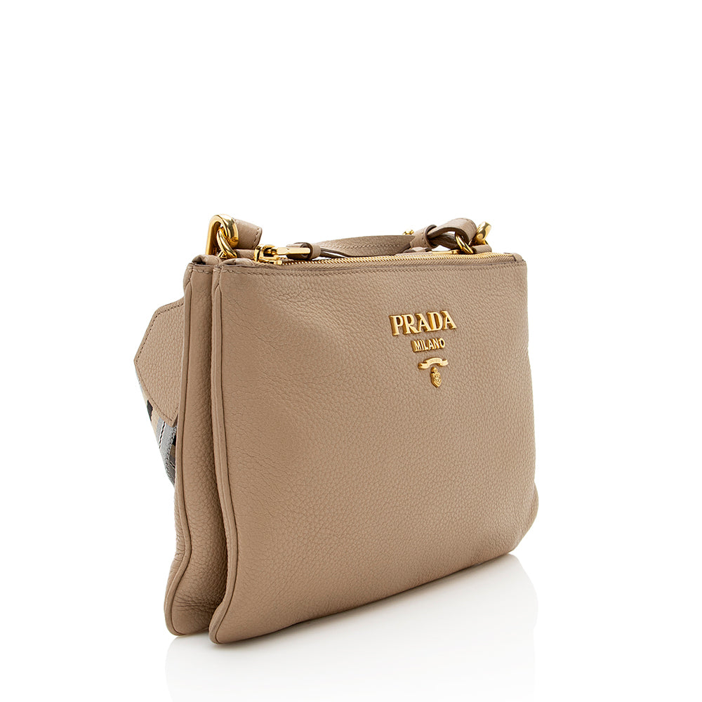 Prada Phenix Double Crossbody Bag Shf Vitello Zip