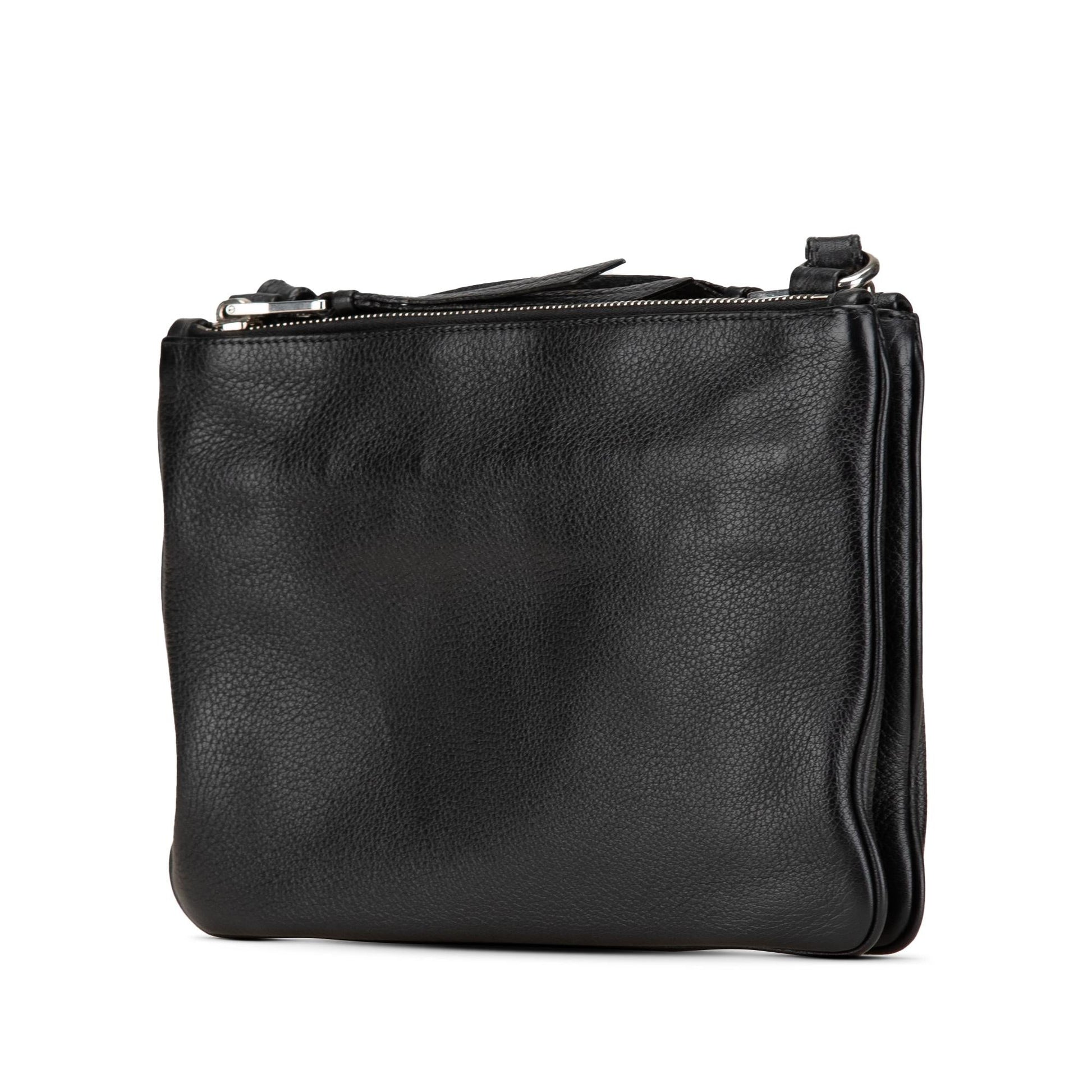 Prada Phenix Double Crossbody Vitello Zip Crossbody Bag