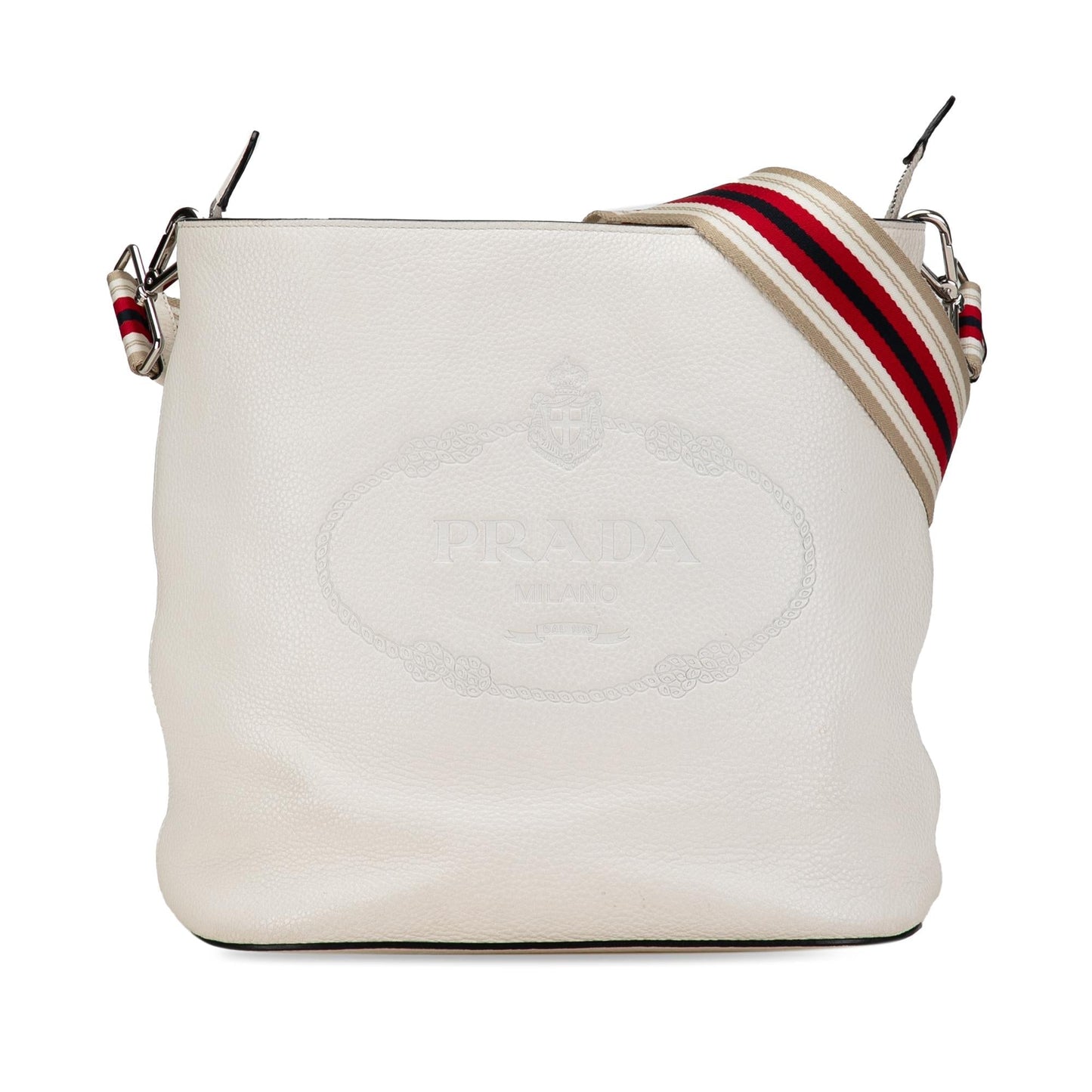 Prada Phenix Bag Shg 77Rplb Vitello Logo Bucket Shoulder Bag