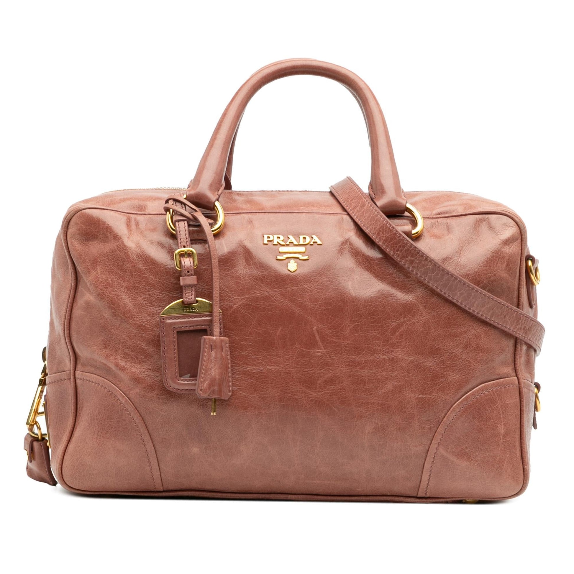 Prada Shine Bauletto Satchel Vitello Satchel Bag Shine Bauletto Satchel