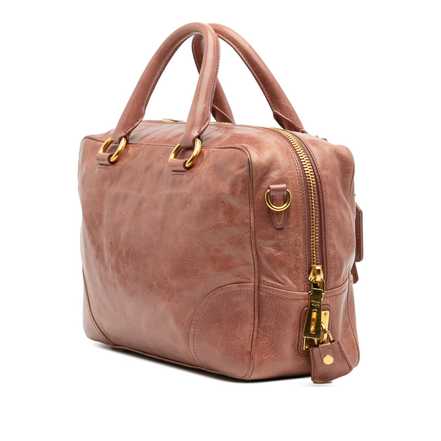 Prada Shine Bauletto Satchel Vitello Satchel Bag Shine Bauletto Satchel