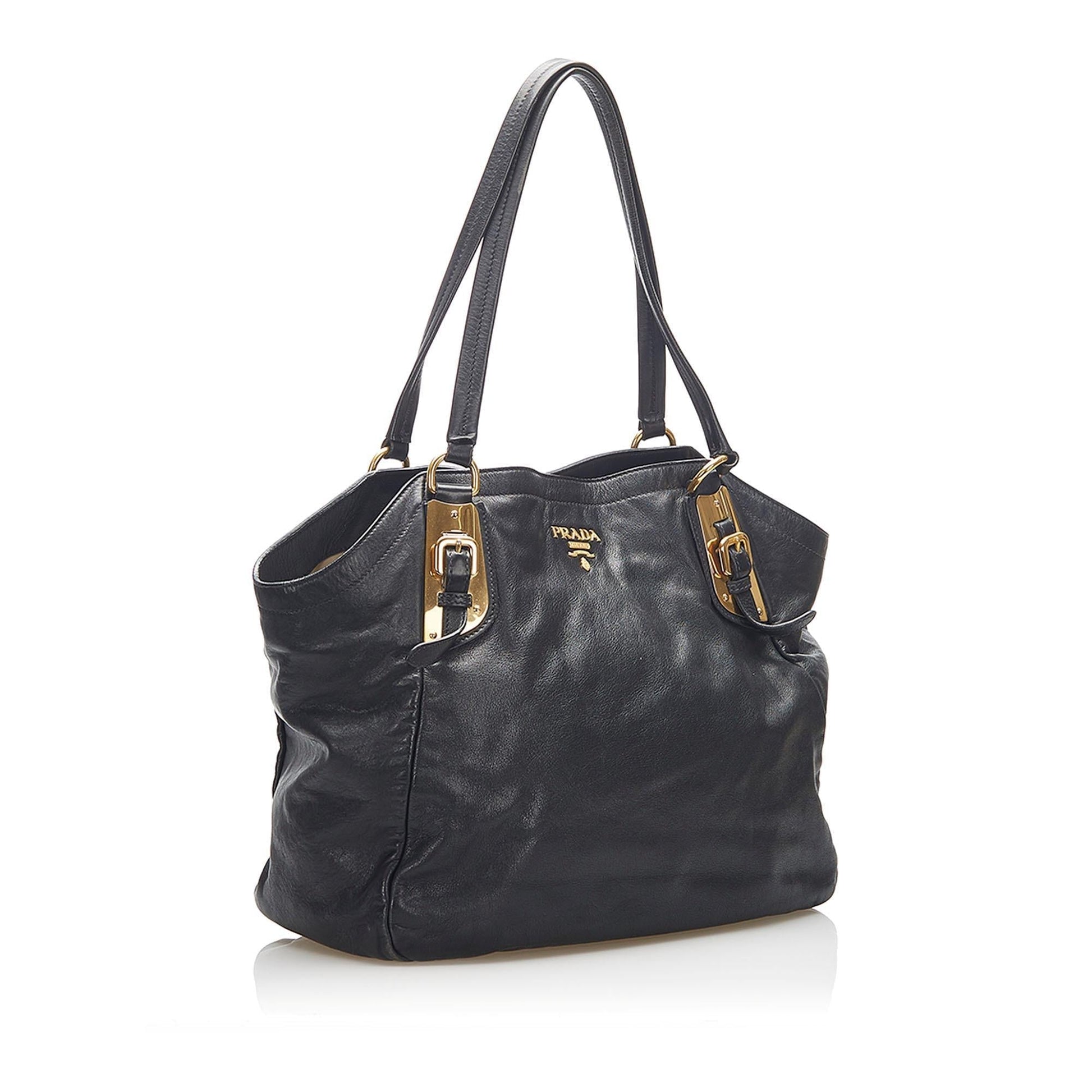 Prada Shine Tote Bag Leather Vitello