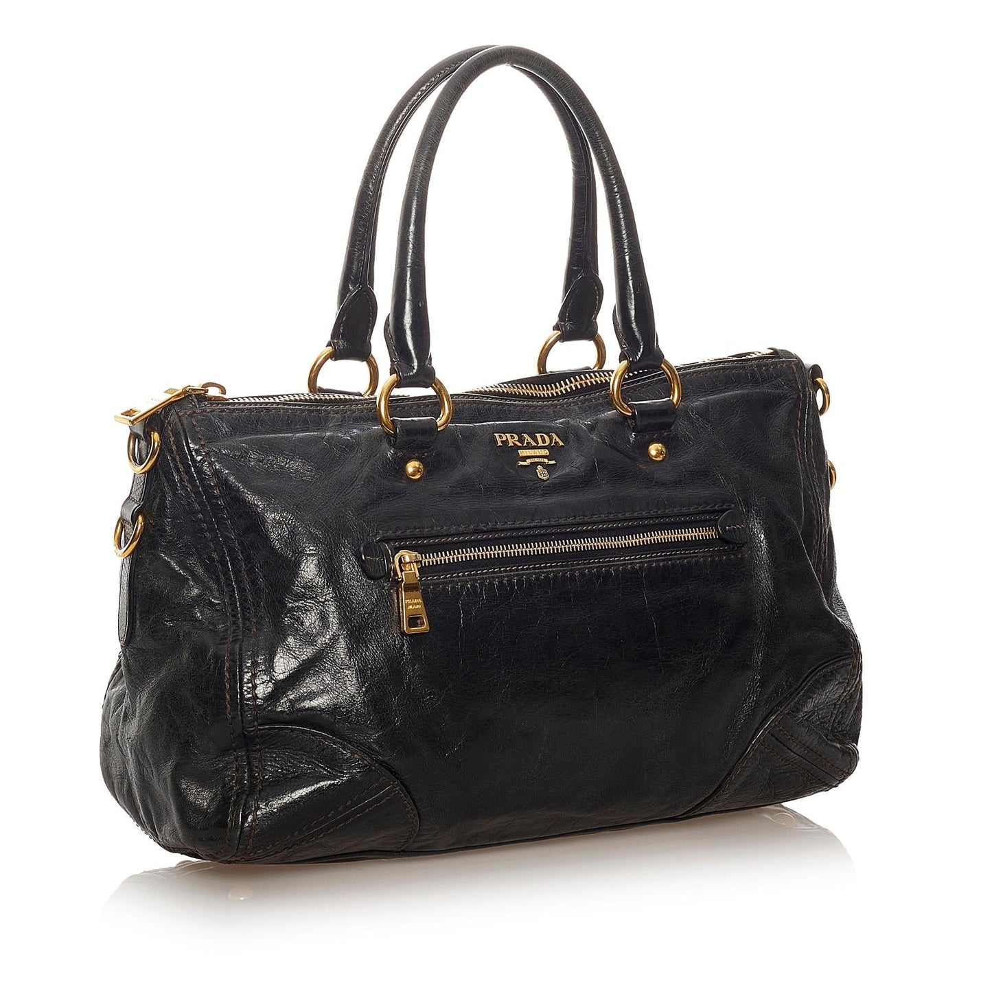 Prada Shine Satchel Shg Vitello Satchel Bag Satchel Shg 27607
