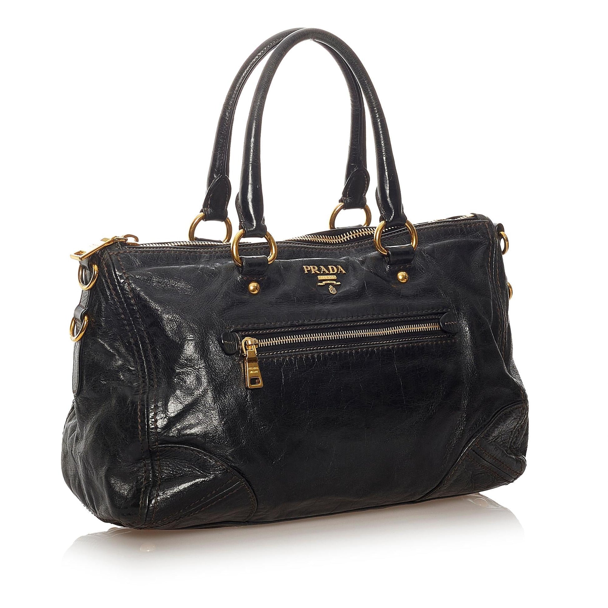 Prada Shine Satchel Shg Vitello Satchel Bag Satchel Shg 27607