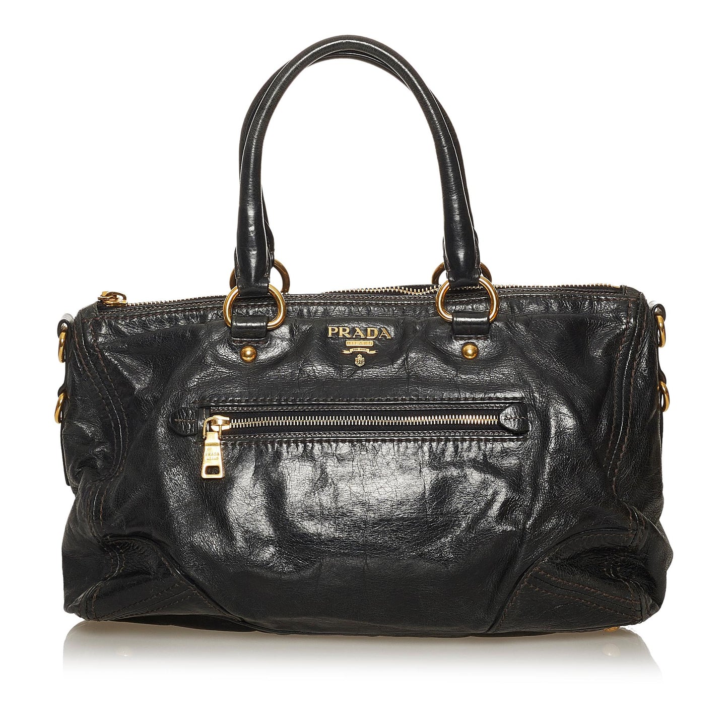 Prada Shine Satchel Shg Vitello Satchel Bag Satchel Shg 29261