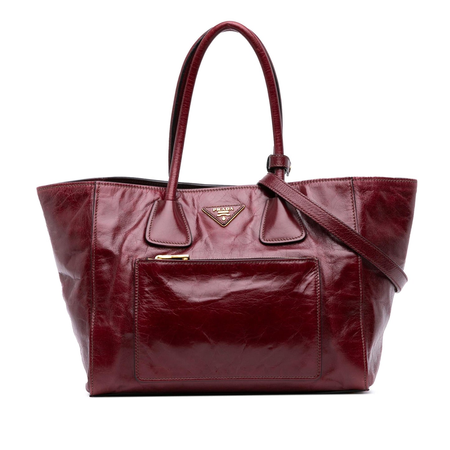 Prada Shine Shopping Tote Vitello Tote Bag