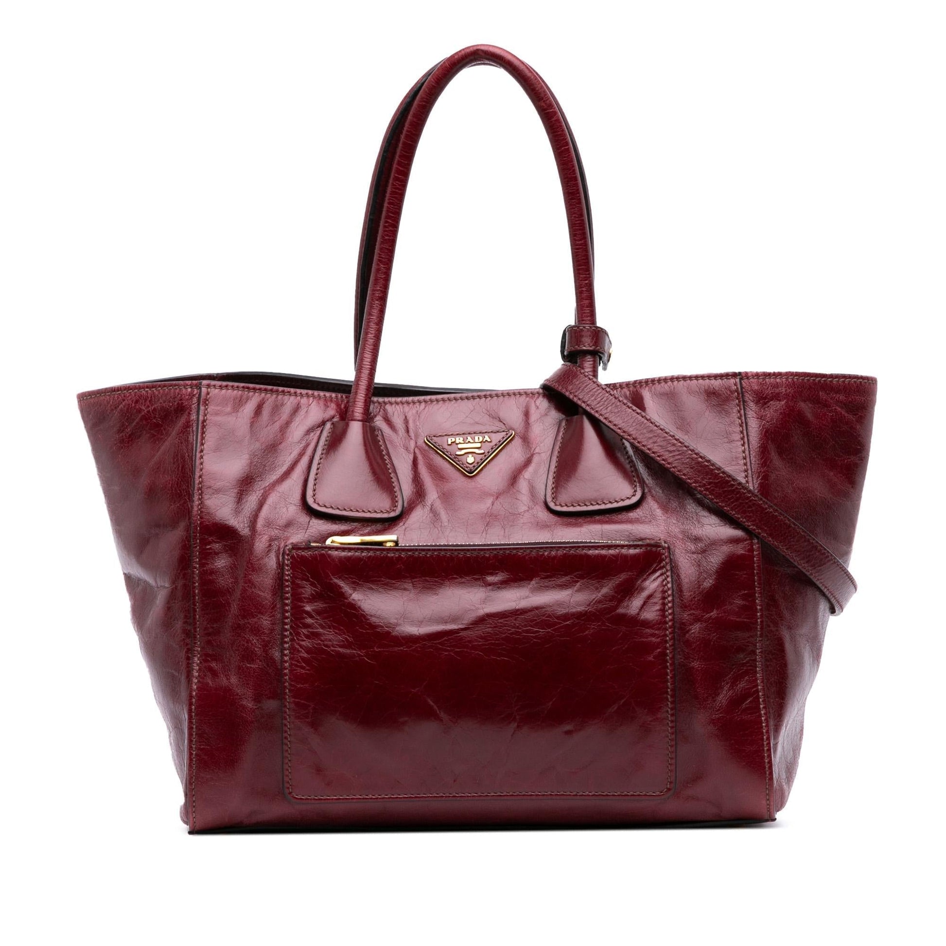 Prada Shine Shopping Tote Vitello Tote Bag