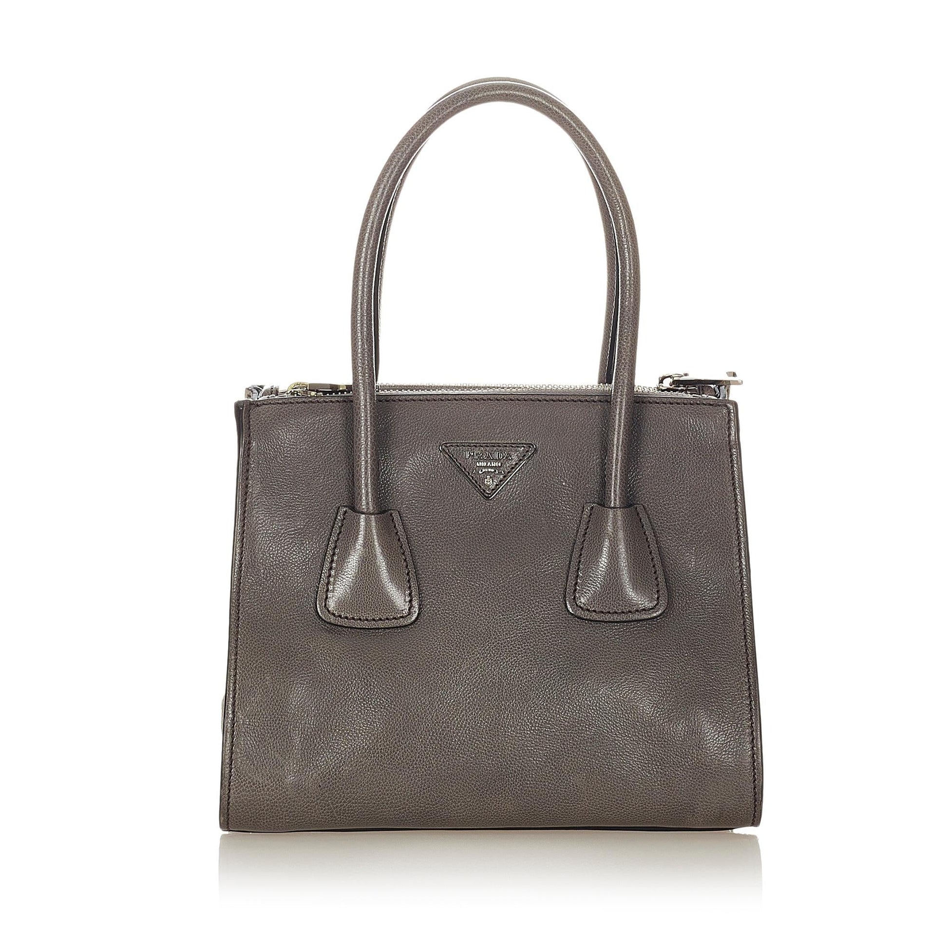 Prada Twin Pocket Satchel Shg Vitello Satchel Bag