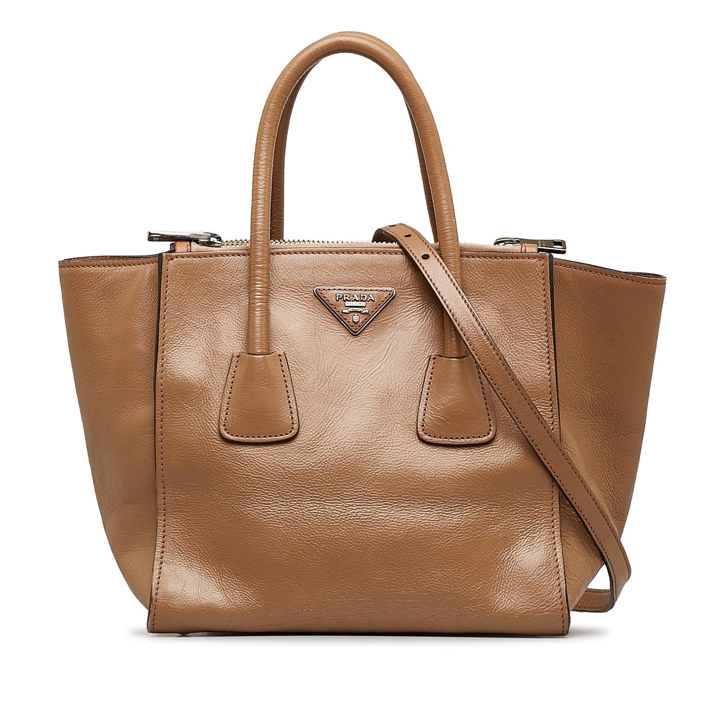 Prada Twin Pocket Shg Squprd Satchel Bag Vitello