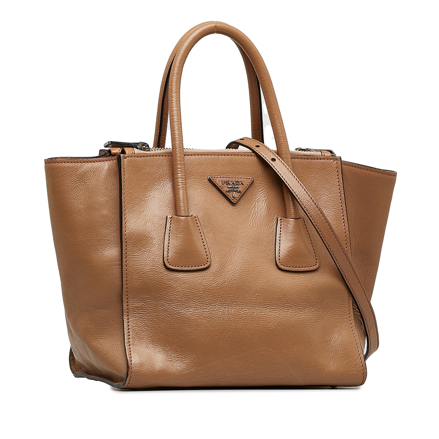 Prada Twin Pocket Shg Squprd Satchel Bag Vitello