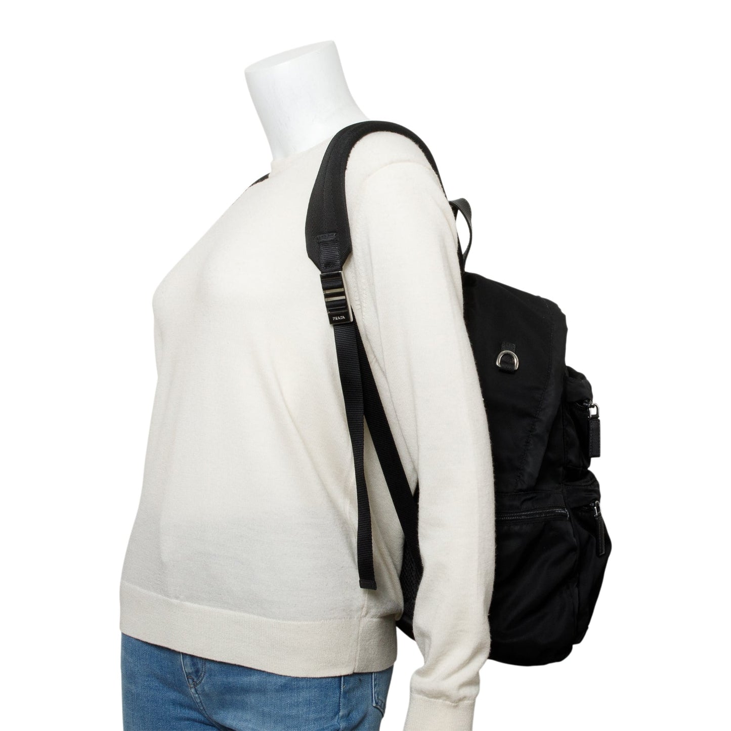 Prada Universal Studios Tessuto Frankenstein Heart Backpack Nylon Black