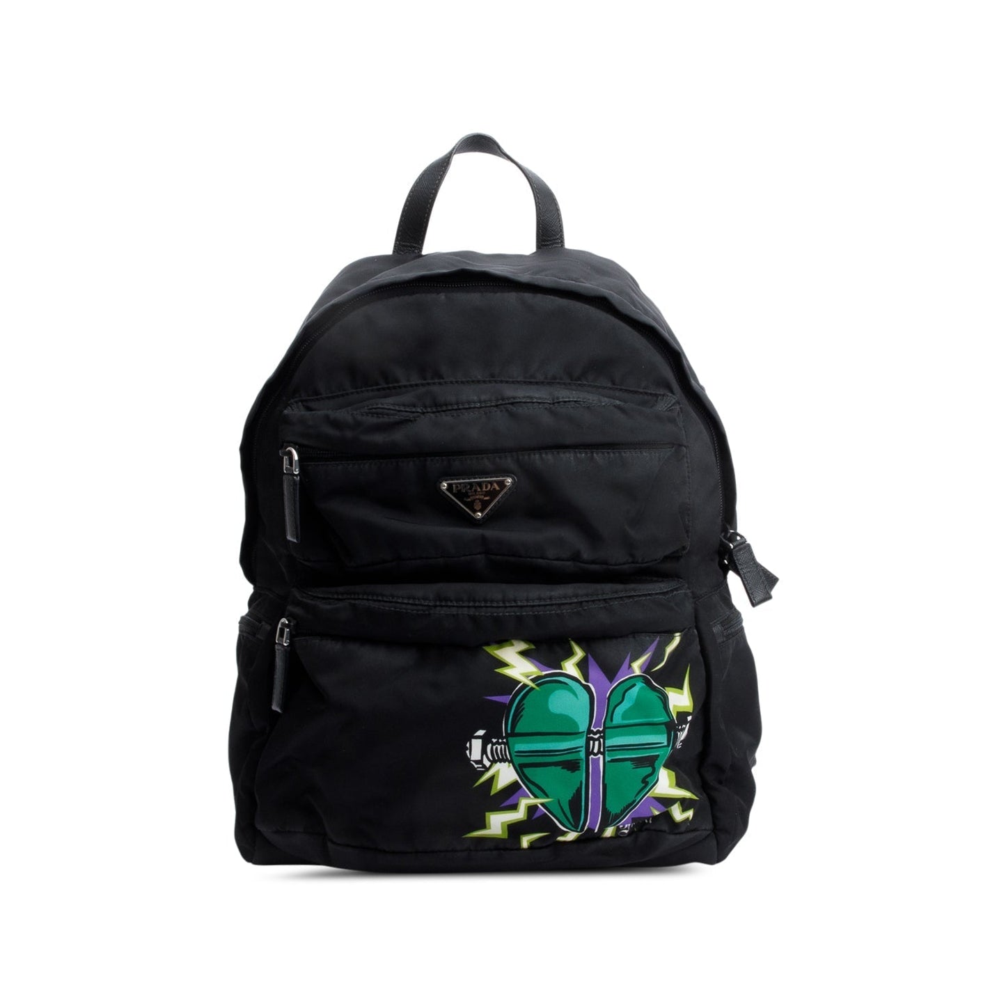 Prada X Universal Studios Tessuto Frankenstein Heart Backpack Nylon Black