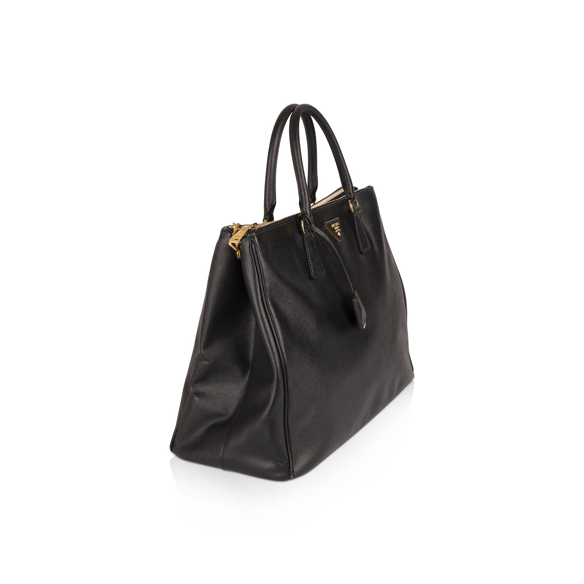 Prada Xl Saffiano Lux Double Zip Tote Handbag Tote Bag