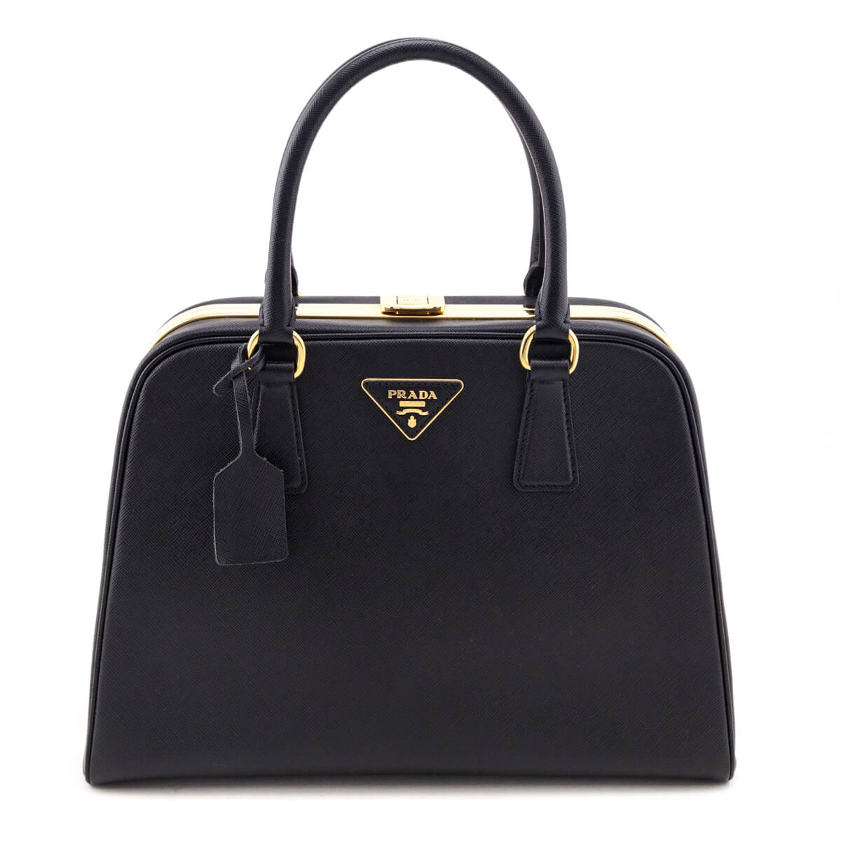 Prada Handbag Pyramid Bag Saffiano Black