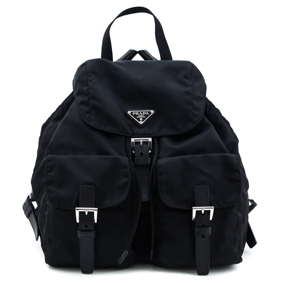 Prada Handbag Tessuto Vela Backpack Nylon Black