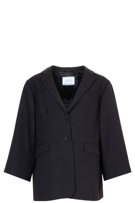 Prada Blazer Wool Black Handbag