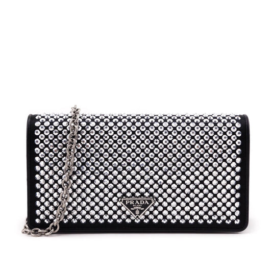 Prada Handbag Crystal Wallet Mini Chain Mini Bag