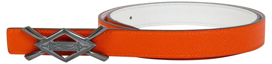 Hermes Rare Tuareg Belt Handbag Silver Orange