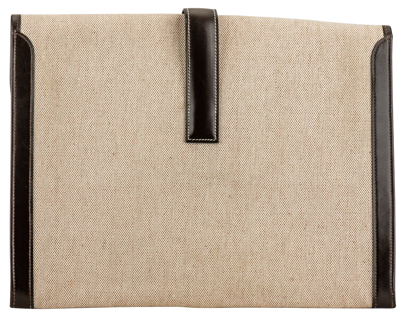 Hermes Jige Toile Clutch Brown Clutch Bag