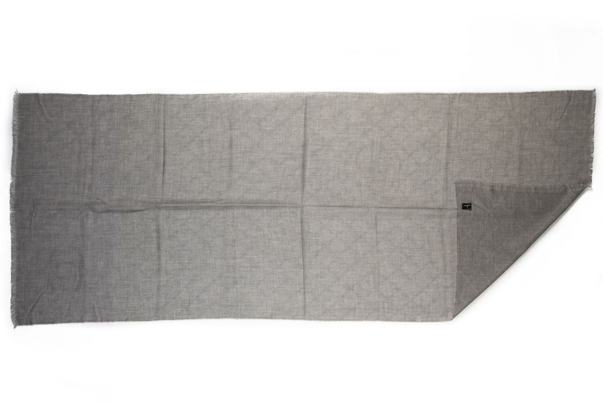 Chanel BN Gray Cashmere Camellia Shawl Handbag