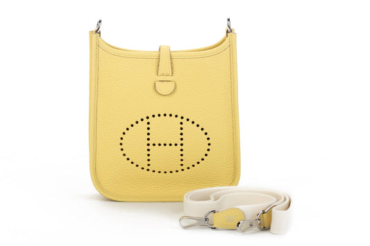 Hermes Evelyne Jaune Poussin Bnib Handbag Mini Travel Bag