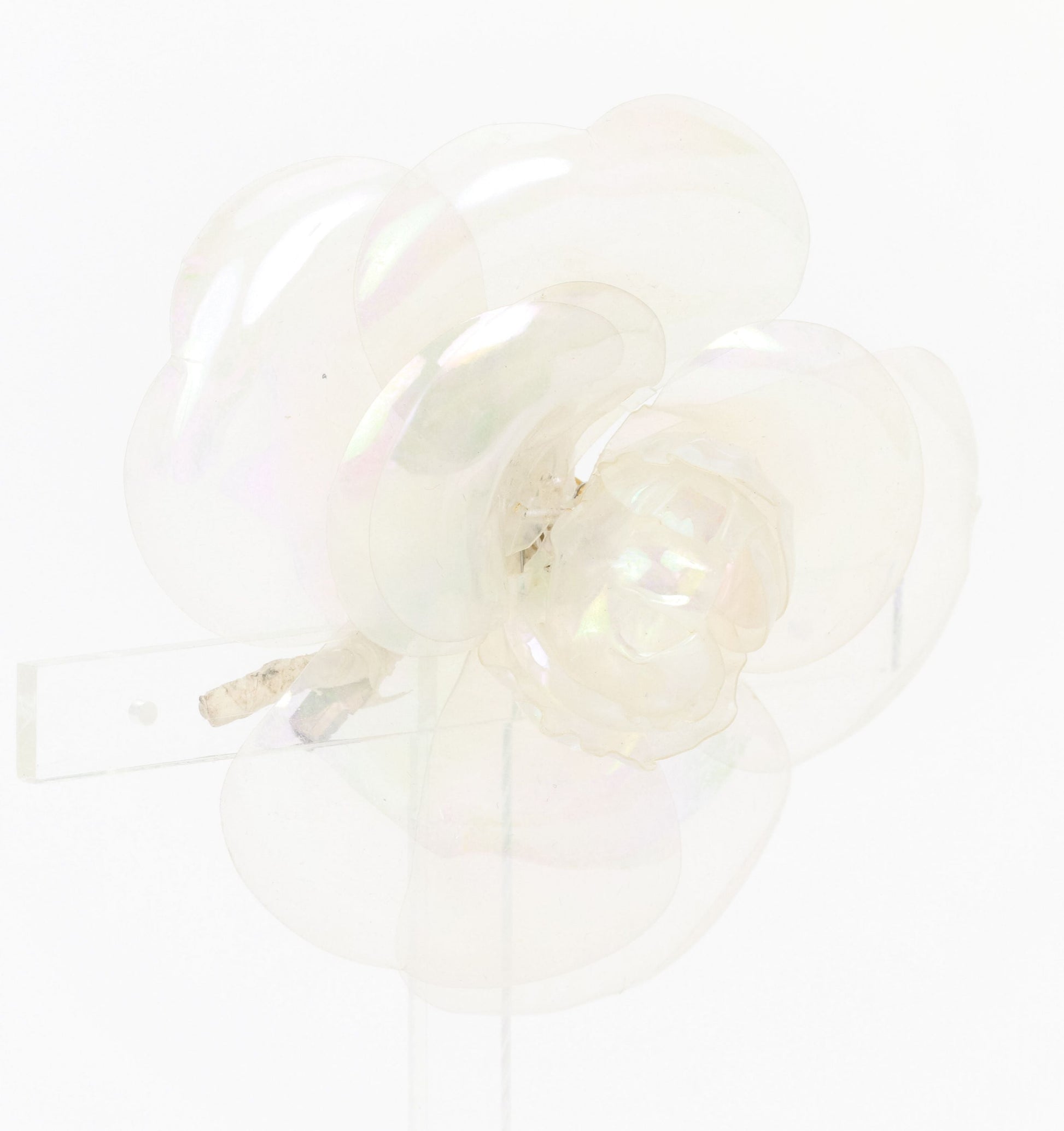 Chanel see through camellia brooch Handbag