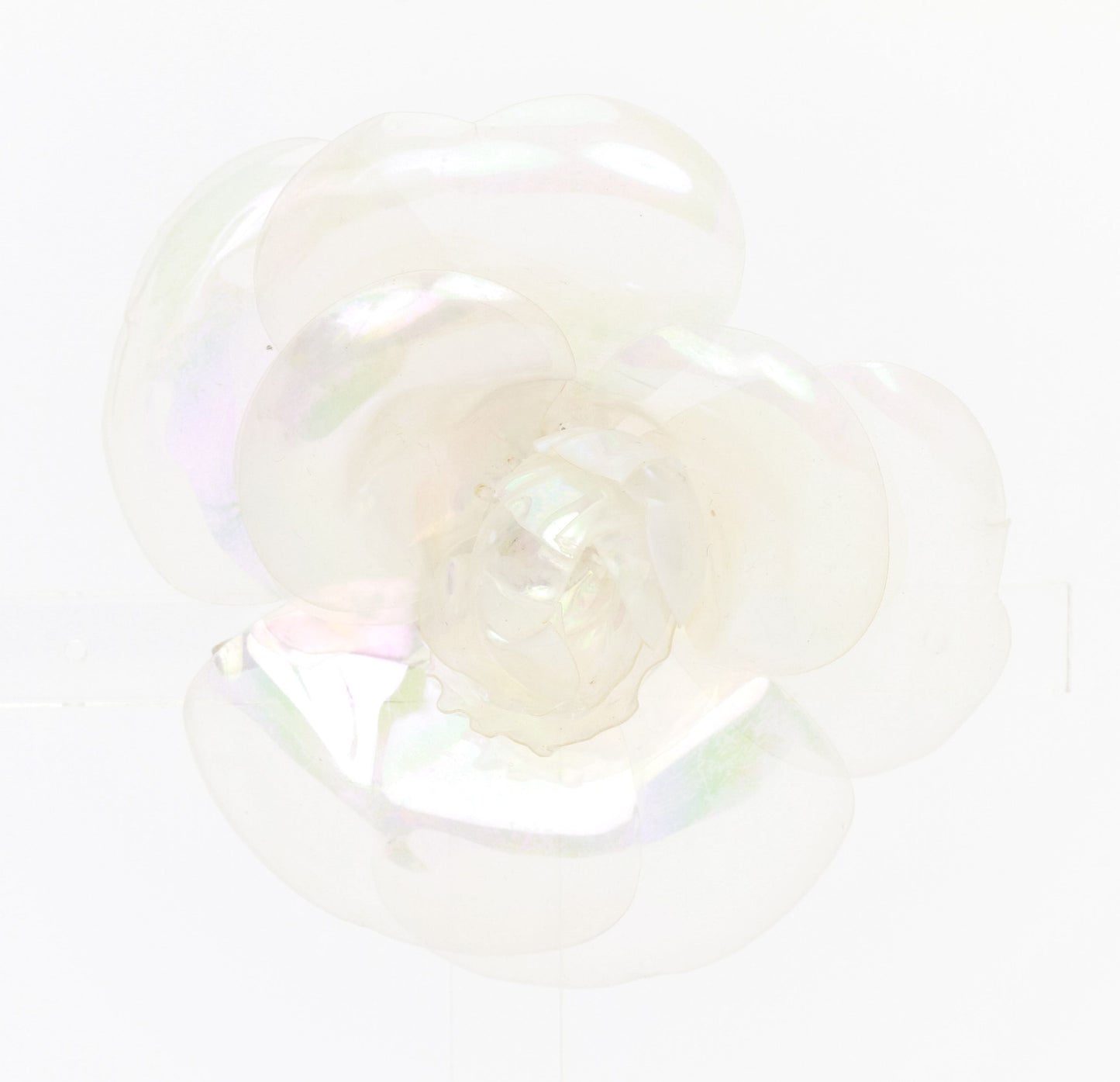 Chanel see through camellia brooch Handbag