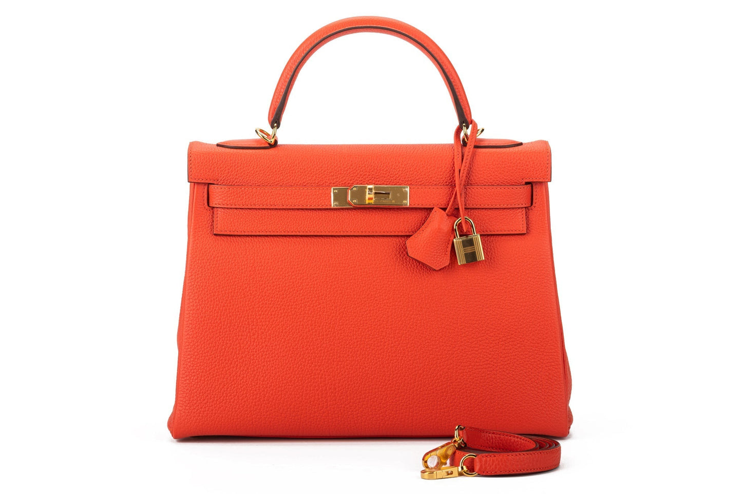 Hermes Brand New Kelly Capucine Togo Handbag Travel Bag