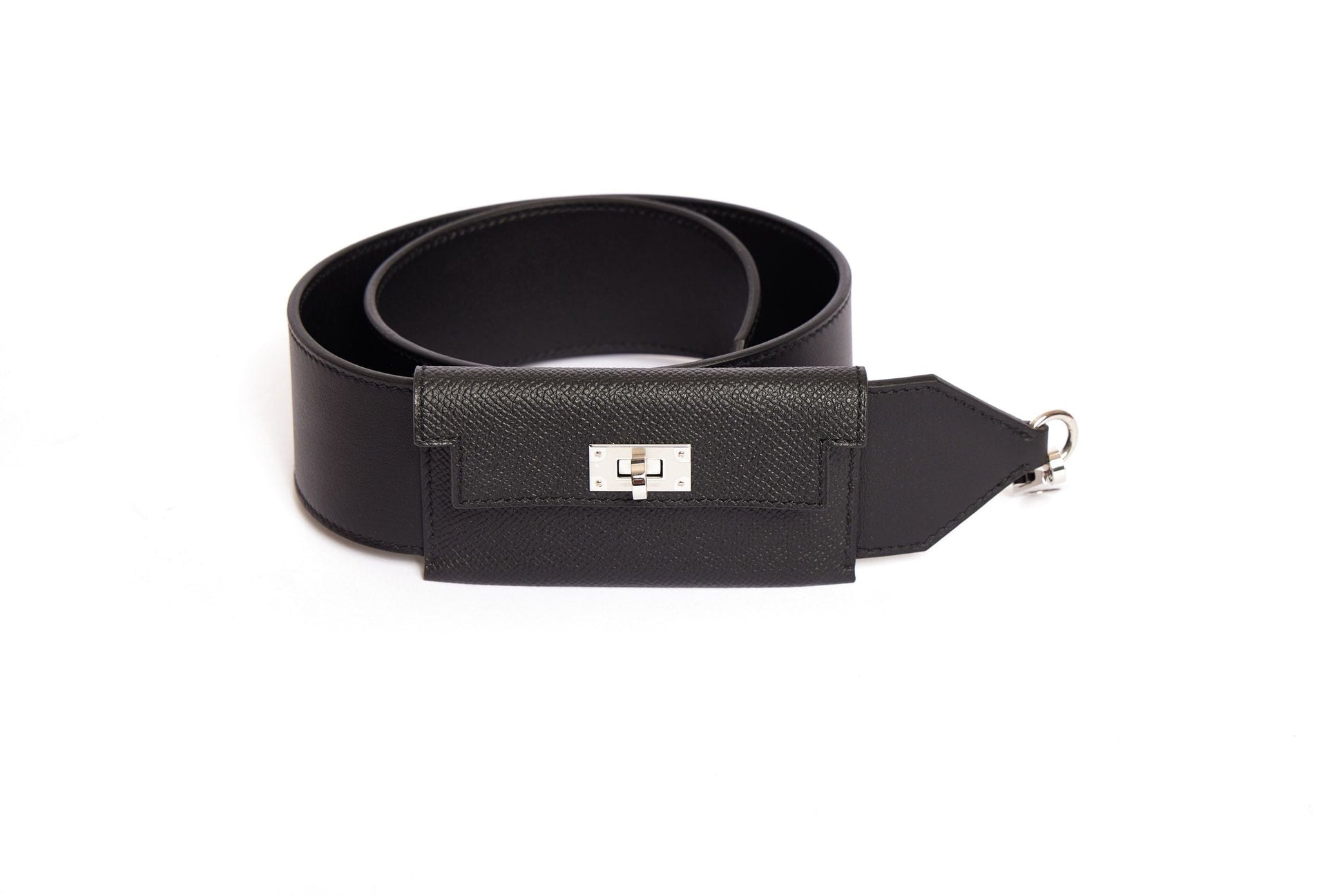 Hermes Bandouliere Kelly Pocket Handbag Black Travel Bag