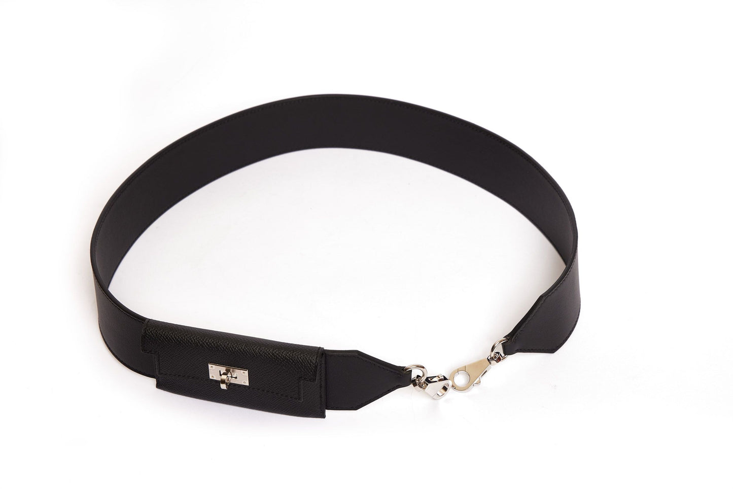 Hermes Bandouliere Kelly Pocket Handbag Black Travel Bag