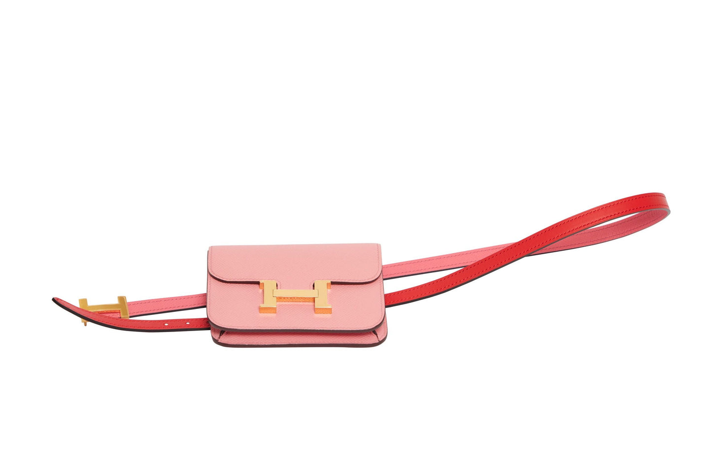 Hermes Constance Pochette Belt Handbag Pink Accessory