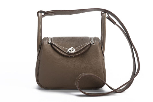 Hermes Lindy Etoupe Togo Bnib Handbag Mini Travel Bag