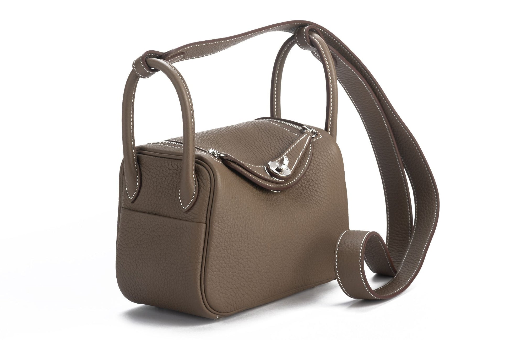 Hermes Lindy Etoupe Togo Bnib Handbag Mini Travel Bag