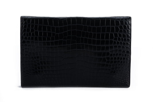 Hermes Crocodile Clutch Black Clutch Bag