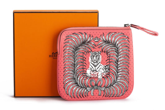 Hermes Rose Eteâ Tiger Pochette Bnib Handbag Travel Bag