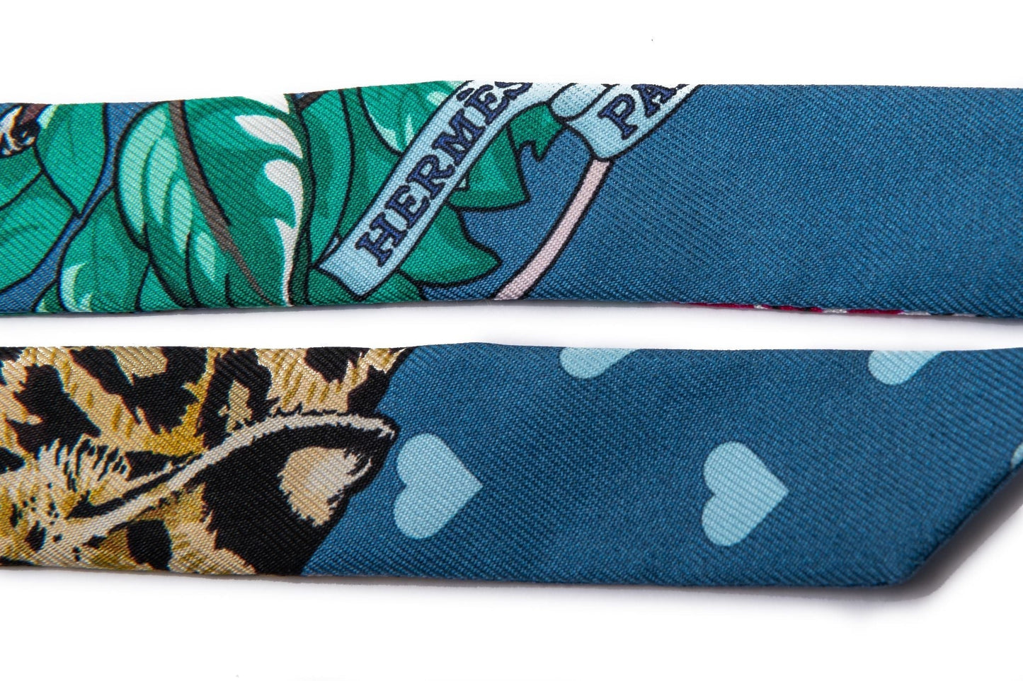 Hermes Jungle Love Twilly Bnib Handbag Blue Mini Scarf