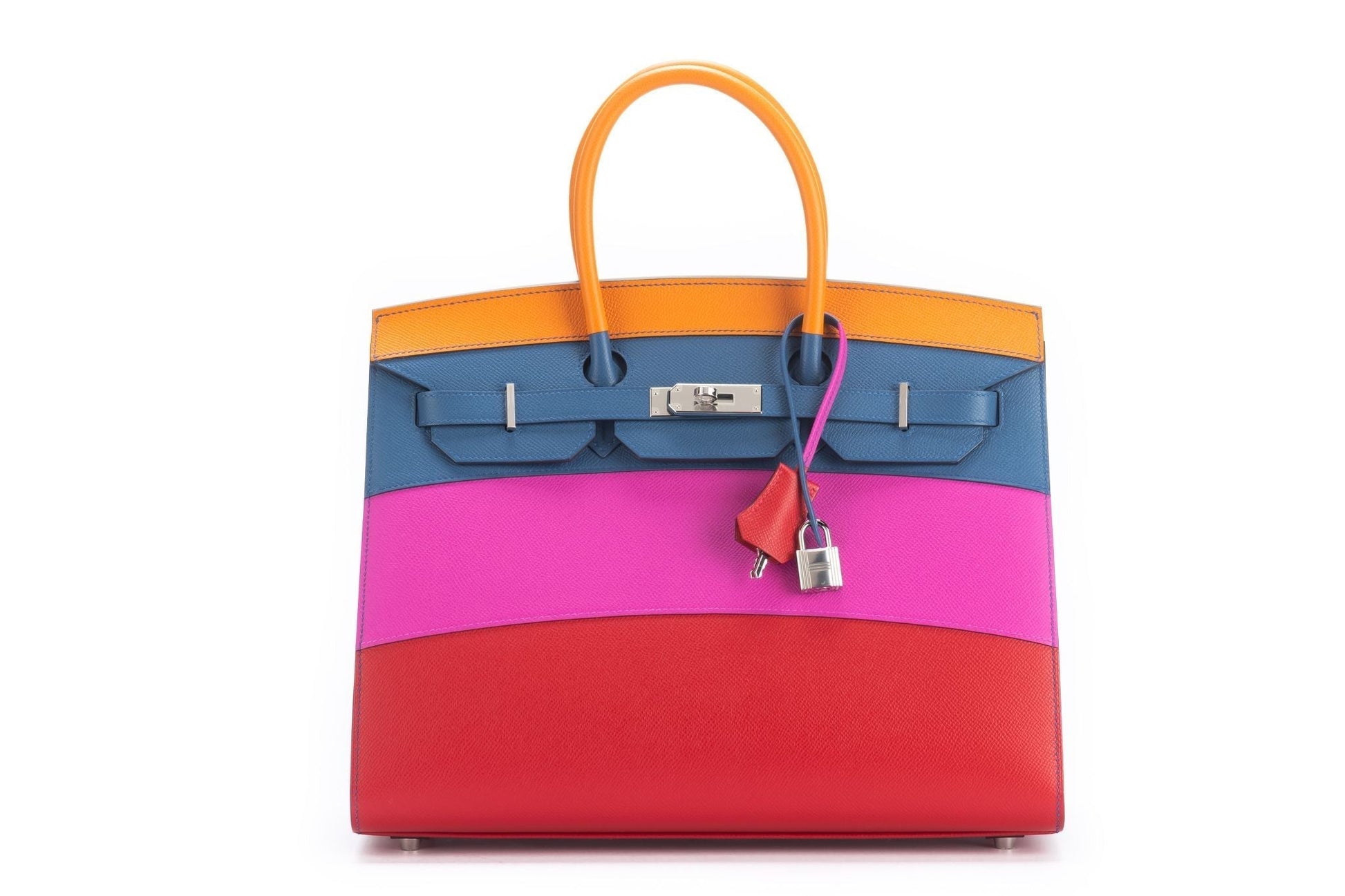 Hermes Sunset Rainbow Sellier Birkin Handbag Travel Bag