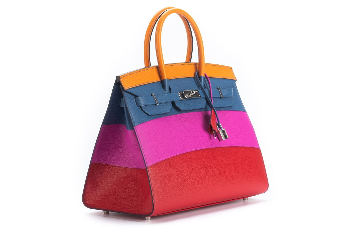 Hermes Sunset Rainbow Sellier Birkin Handbag Travel Bag