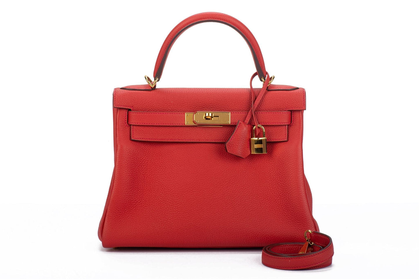 Hermes Kelly Retourne Geranium Togo Handbag Travel Bag