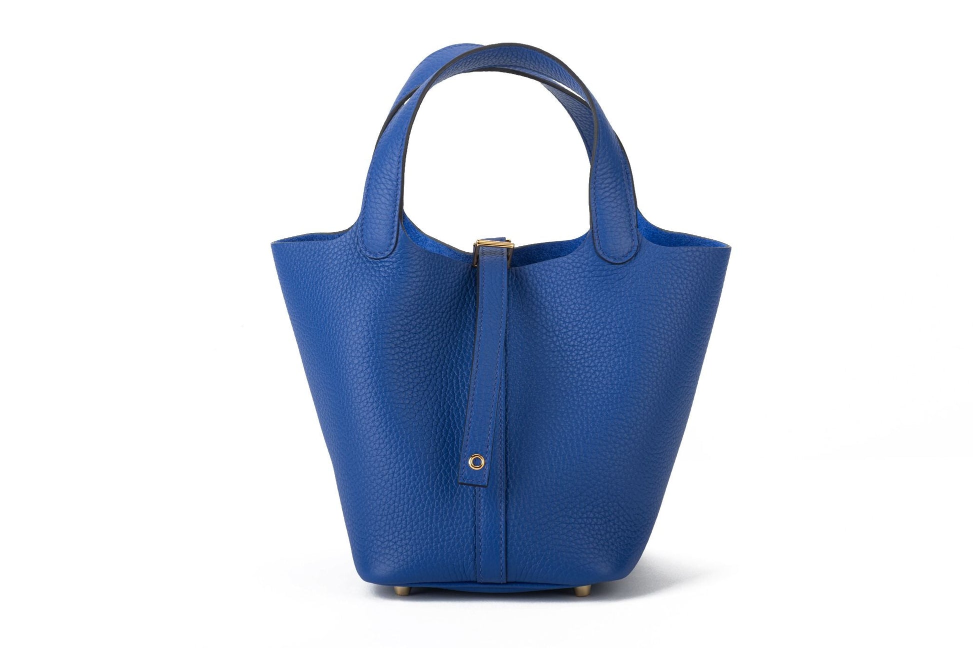 Hermes Bnib Bleu Royal Picotin Handbag Gold Travel Bag