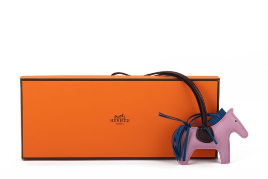 Hermes Bnib Rodeo Mauve Handbag Blue Small Travel Bag